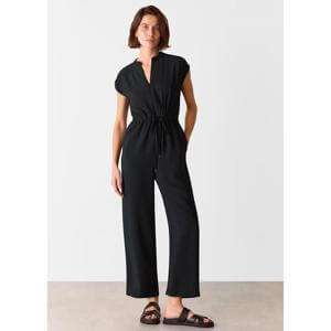 Whistles Black Sleeveless Drawstring Jumpsuit